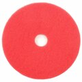 Global Industrial 22in Buffing Pad, Red, 5PK 641308RD